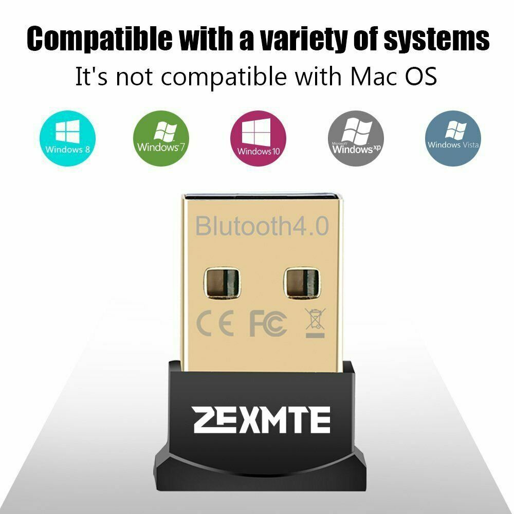 Adaptador Bluetooth Compatible Para PC USB Receptor Transmisor Inalambrica Nuevo