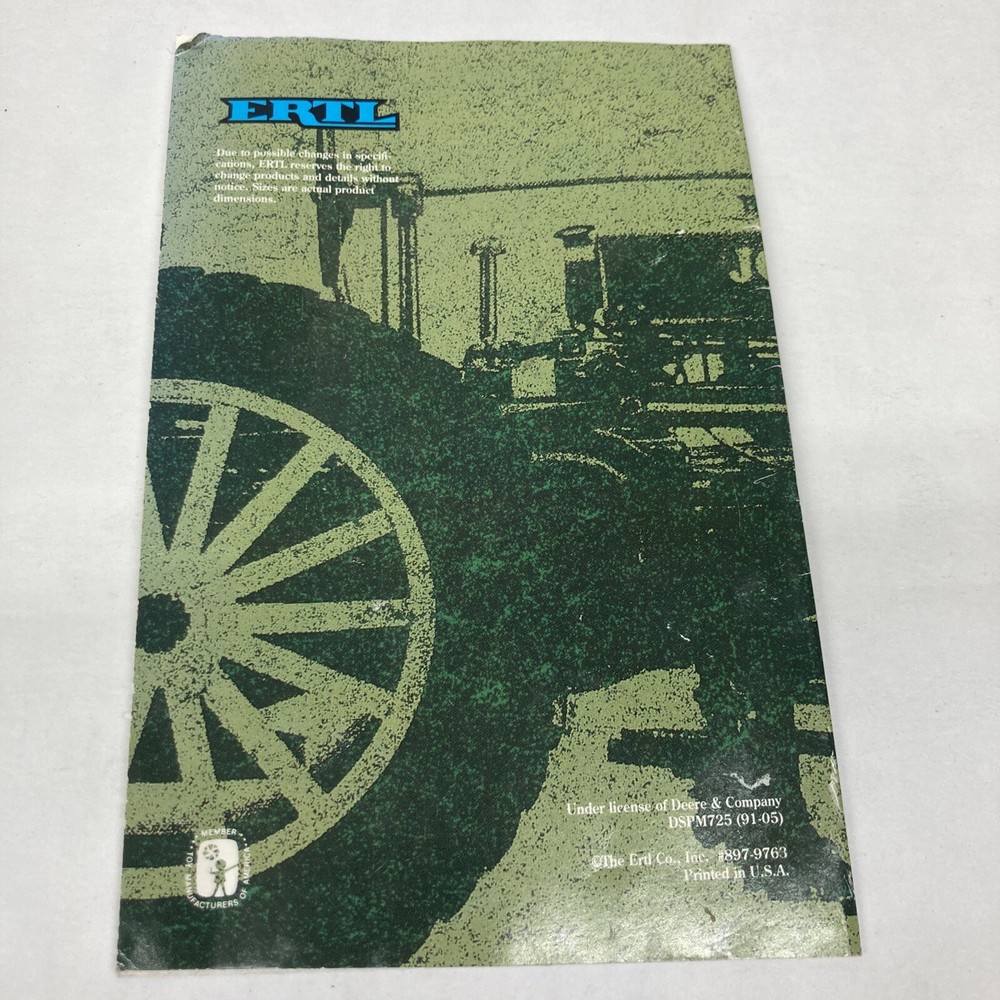 1991 John Deere Pocket Ertl Toy Book