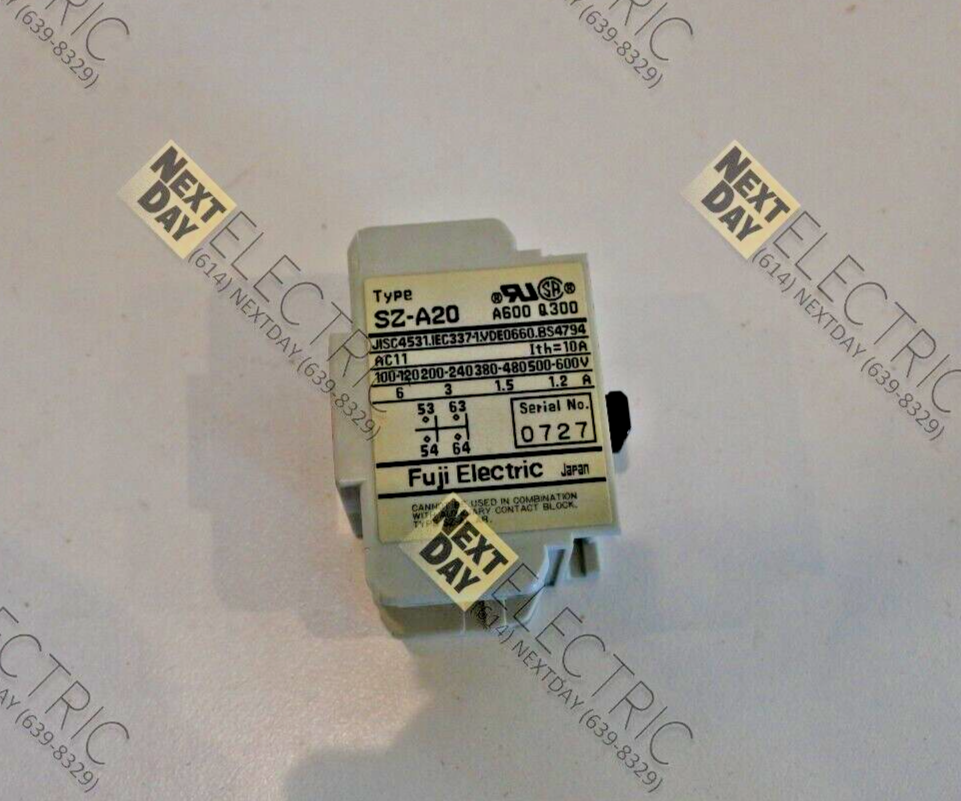 Fuji, SZ-A20, Auxiliary Contactor Contacts Switch AC11 Block