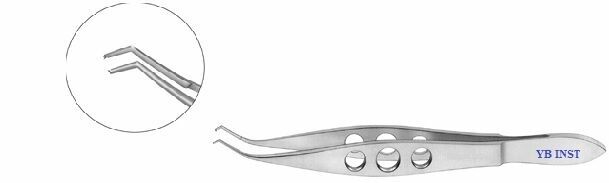 O R GRADE CORNEL FORCEPS 2X2 TEETH 0.12MM 4.5"