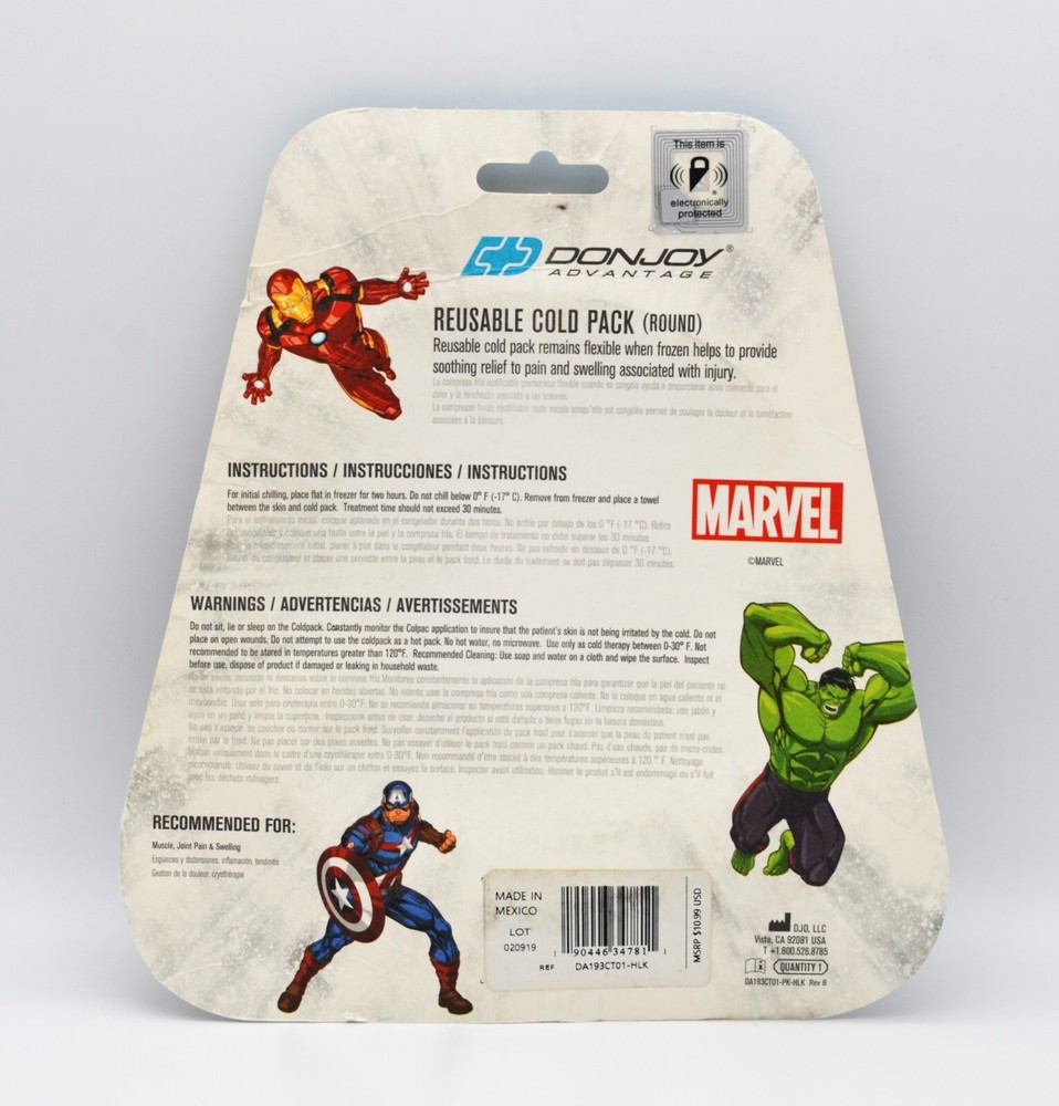 DonJoy Reusable Cold Pack Round Marvel Avengers The Hulk