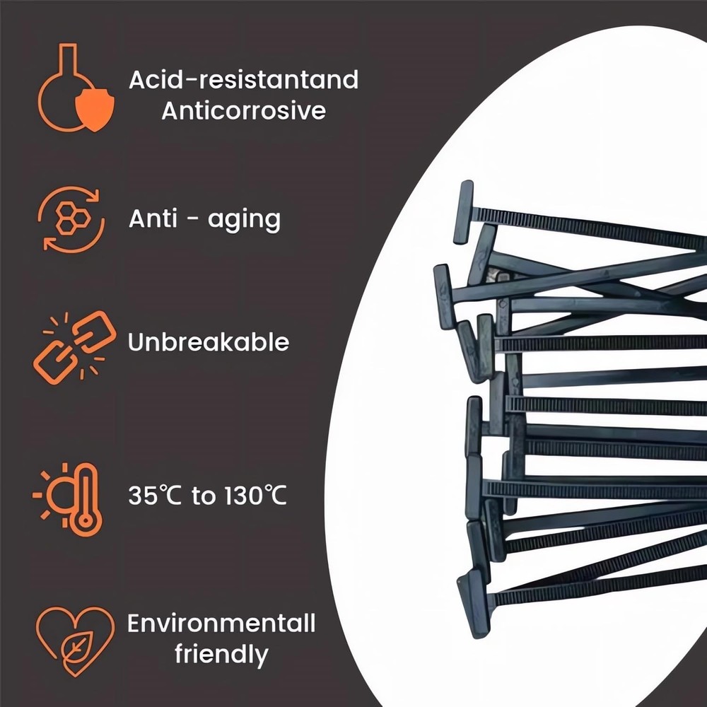 100PCS Nylon Universal Cable Tie Buckle 2026 Upgrade Multipurpose Plastic Cab...