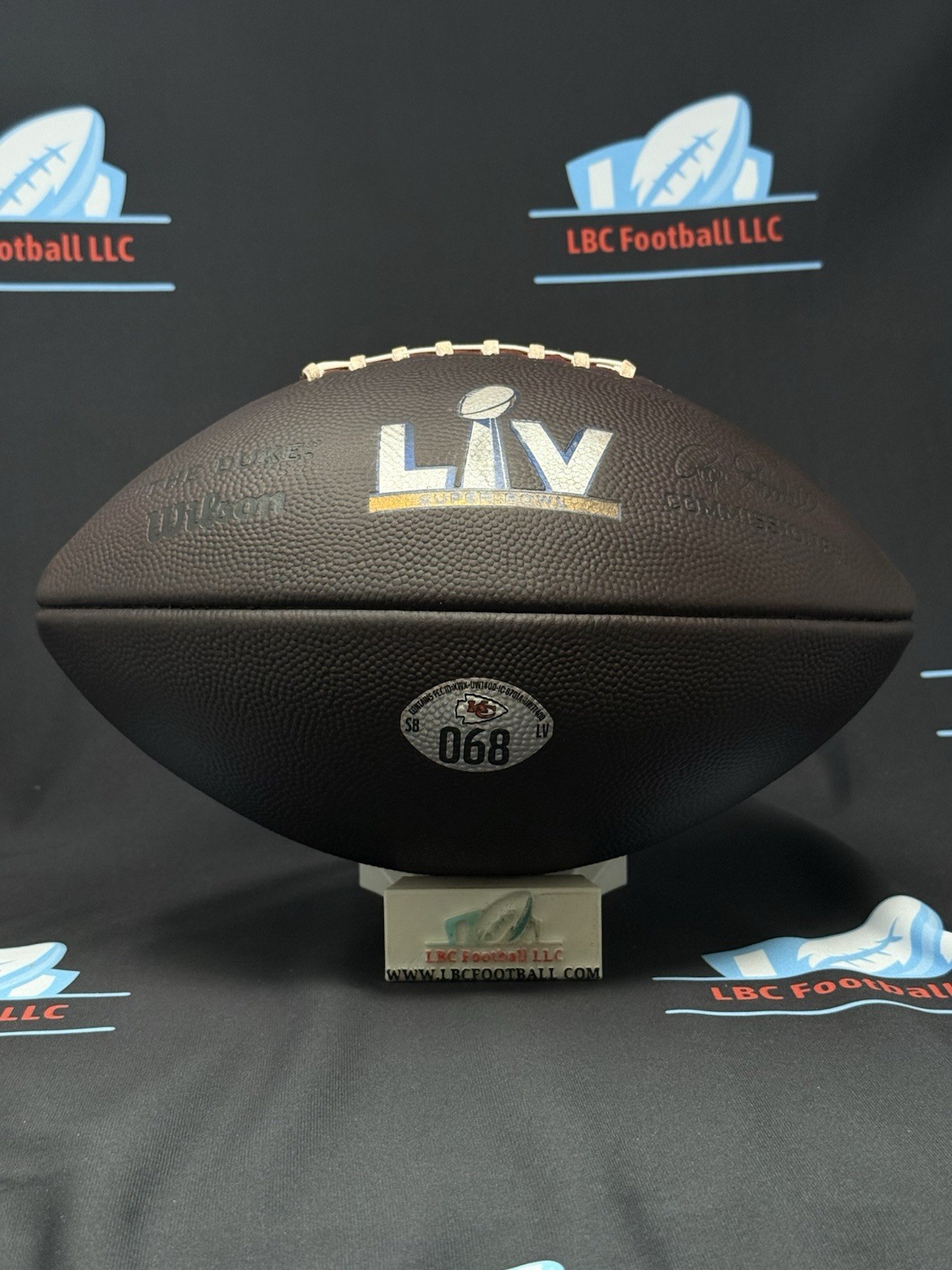 Kansas City Chiefs Game Issued Super Bowl LV Game Ball #068 Wilson Duke Football