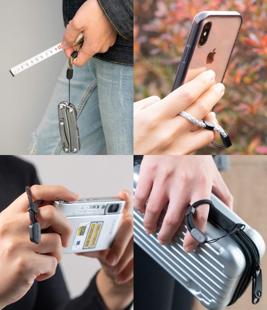 [4 Pack] Ringke Finger Strap Lanyard Designed For Camera, iPhone, Galaxy, USB