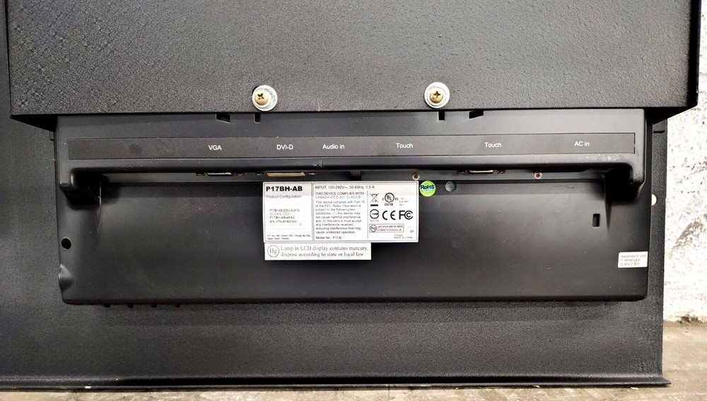 SELF-SERVICE INTERACTIVE TERMINAL W/GVISION 17" TOUCH SCREEN & BILL VALIDATOR