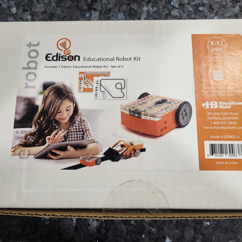 HamiltonBuhl Edison Educational Robot Kit STEM Robotics and Coding Kit 2-Pack