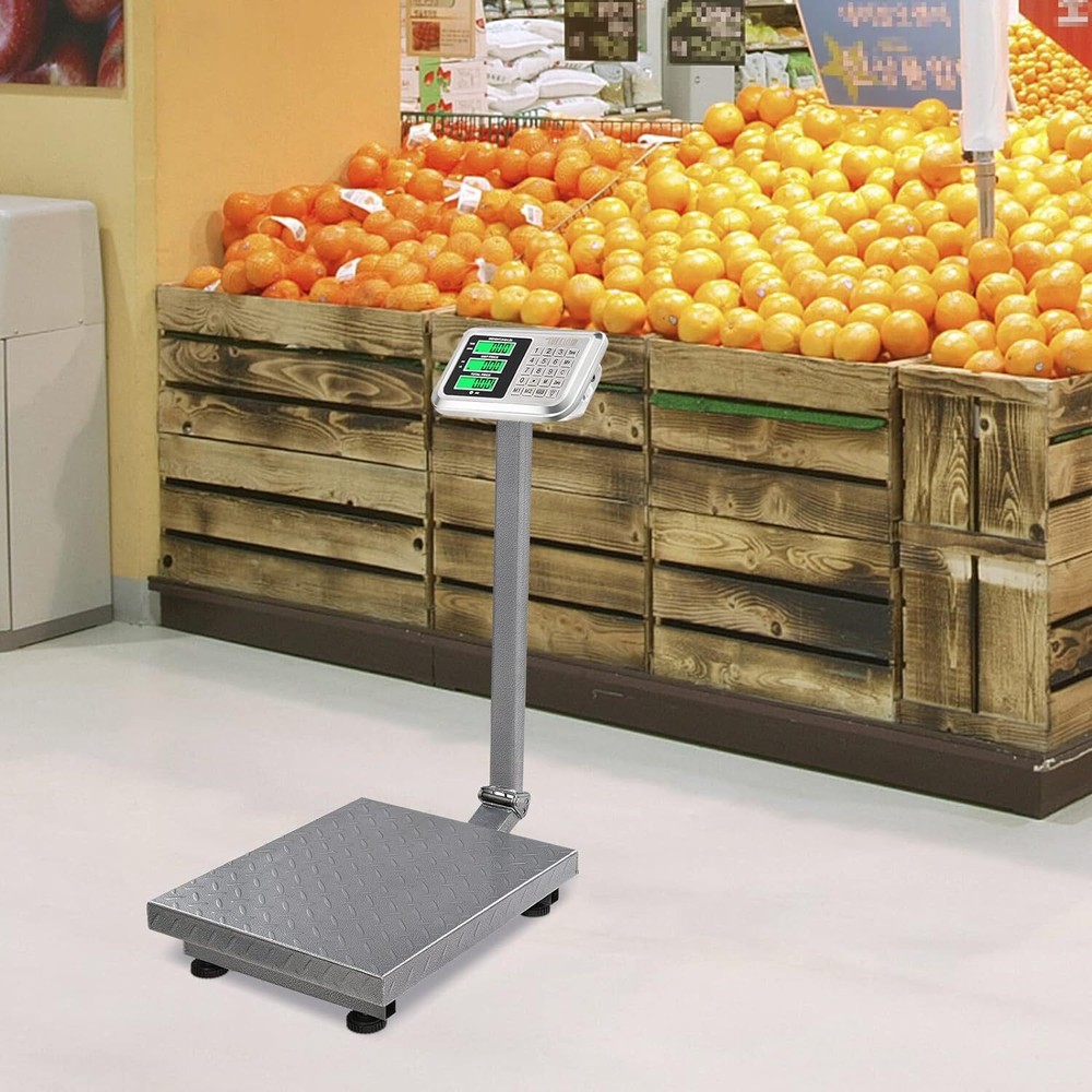 660 lbs / 0.1 Computing Digital Floor Platform Scale Shipping Postal Scale Grey