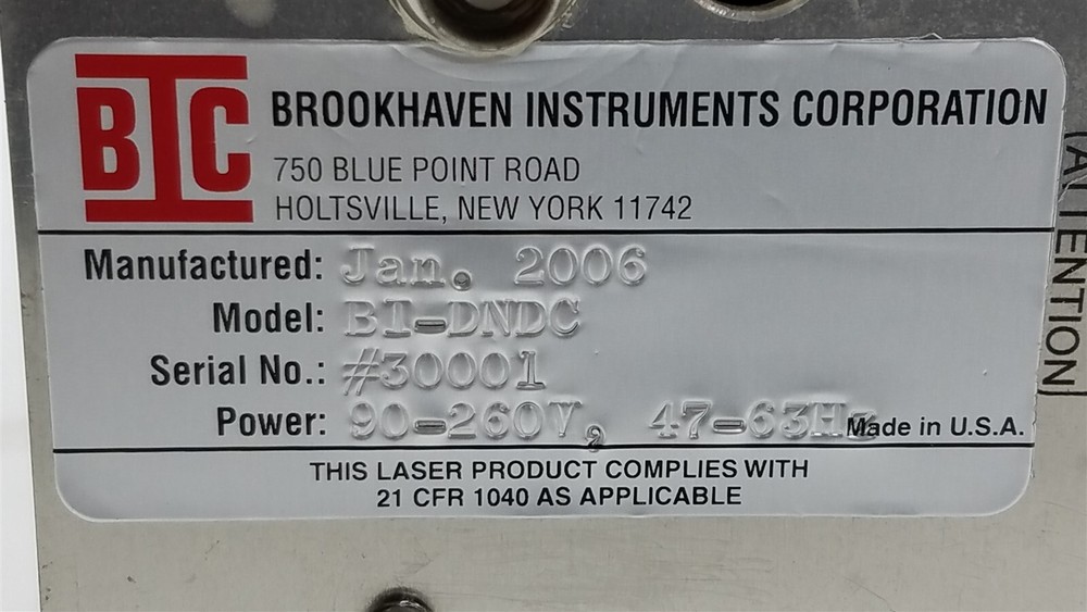 Brookhaven Instruments BI-DNDC Differential Deflection Type Lab Refractometer
