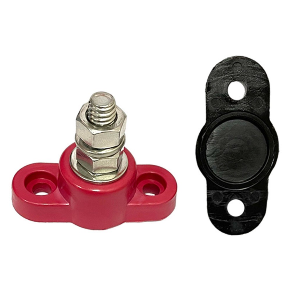 2PCS Heavy Duty Battery Junction Block 5/16" Single Stud 12V-48V 200A Post