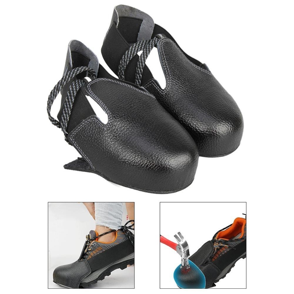 Leather Safety Shoe Covers Featuring Elastic Bands for Customizable Fit at Work