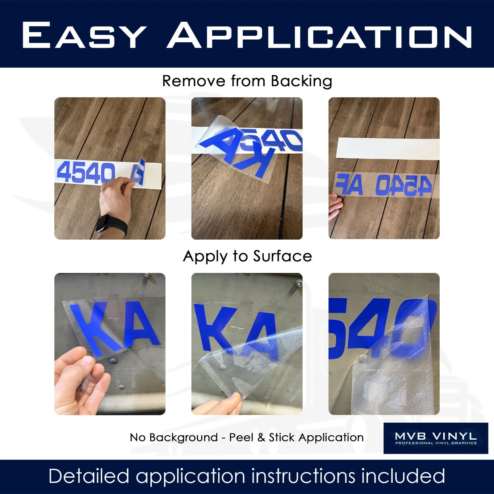 Boat Registration Numbers Vinyl Decal Sticker Set – 3" Tall - 869