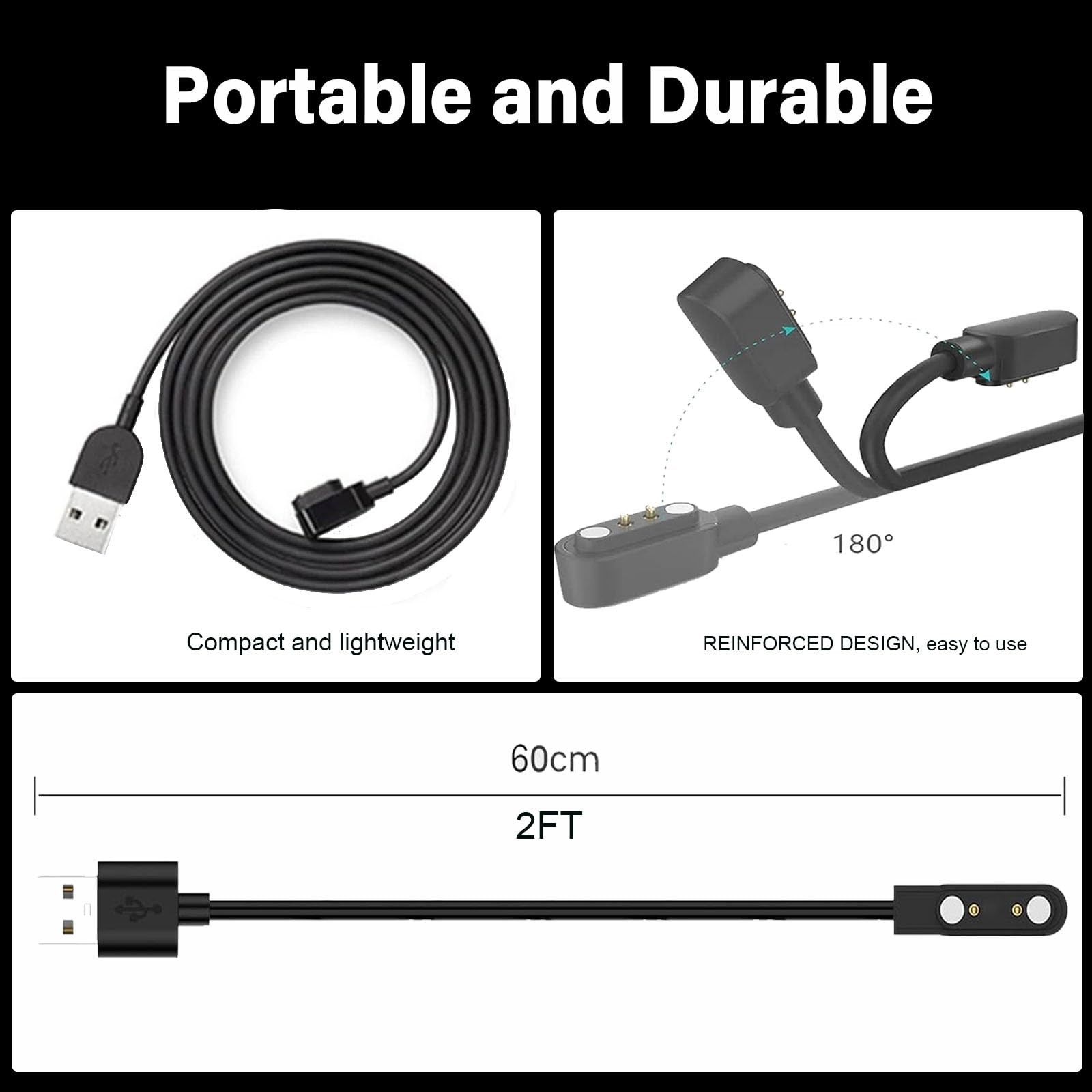 Xininyia 2-Pack Raycon Bone Conduction Headphones Magnetic USB Charger Rapid Cha