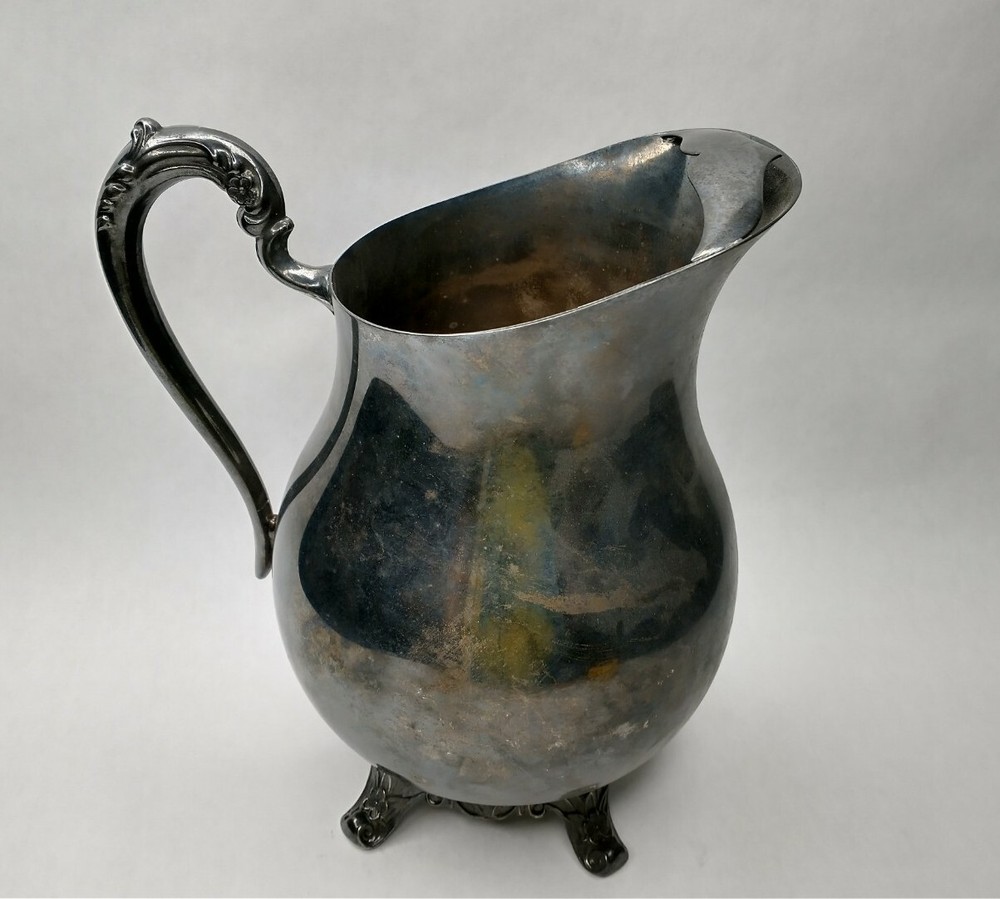 F B Rogers Silver Company Silver Pitcher Handle & Footed