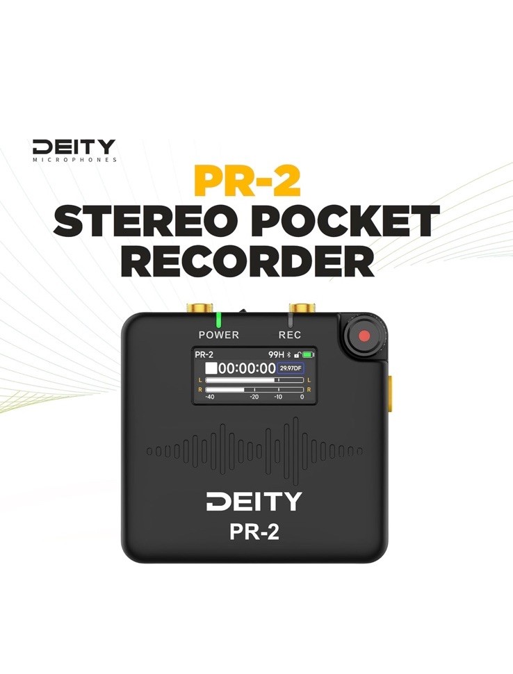 Deity PR-2 Pocket 32-Bit Float Audio Recorder Lavalier Mic Bluetooth Control