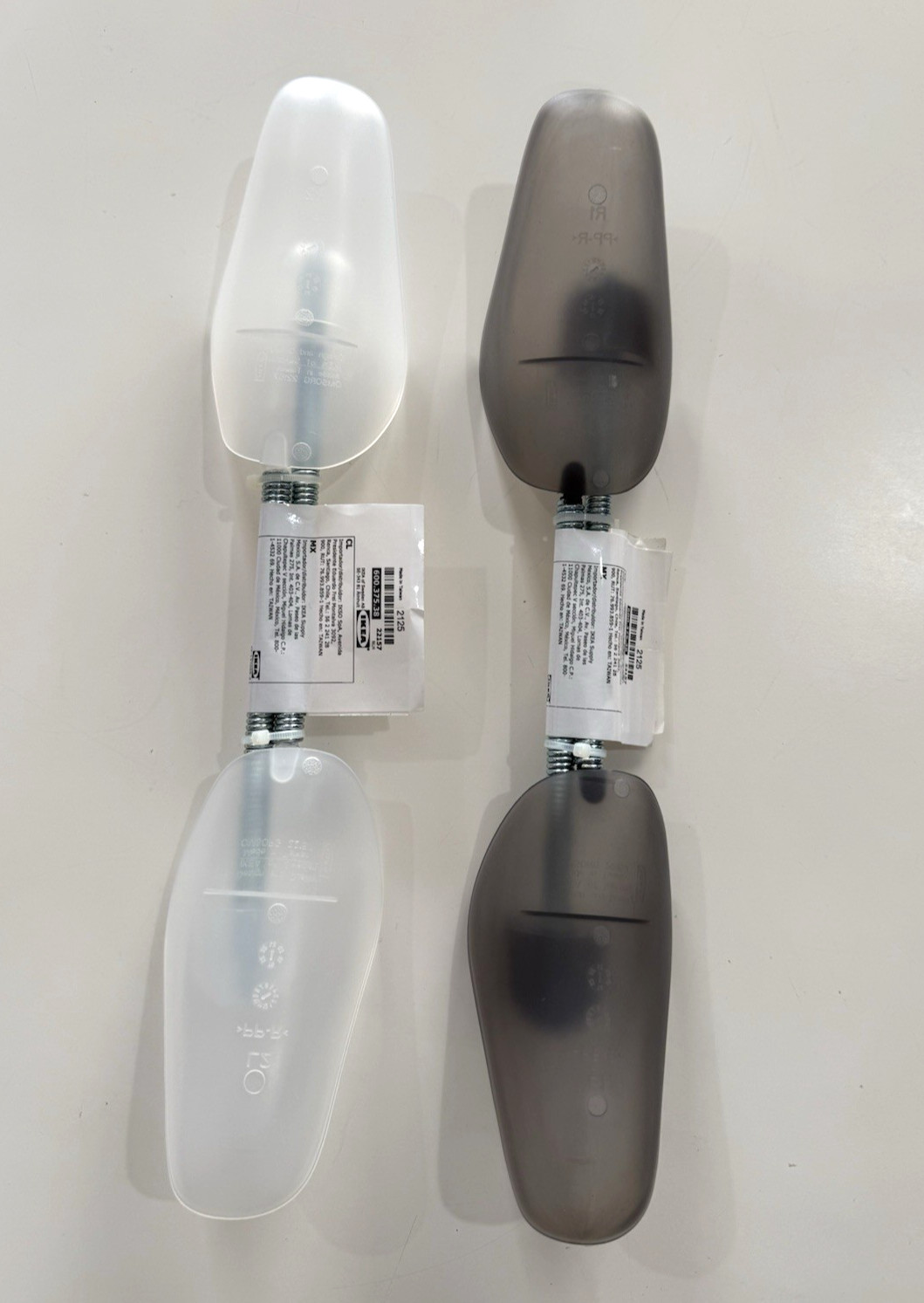 2 pairs IKEA Omsorg Shoe Form Clear/ Light Gray  New 600.375.38