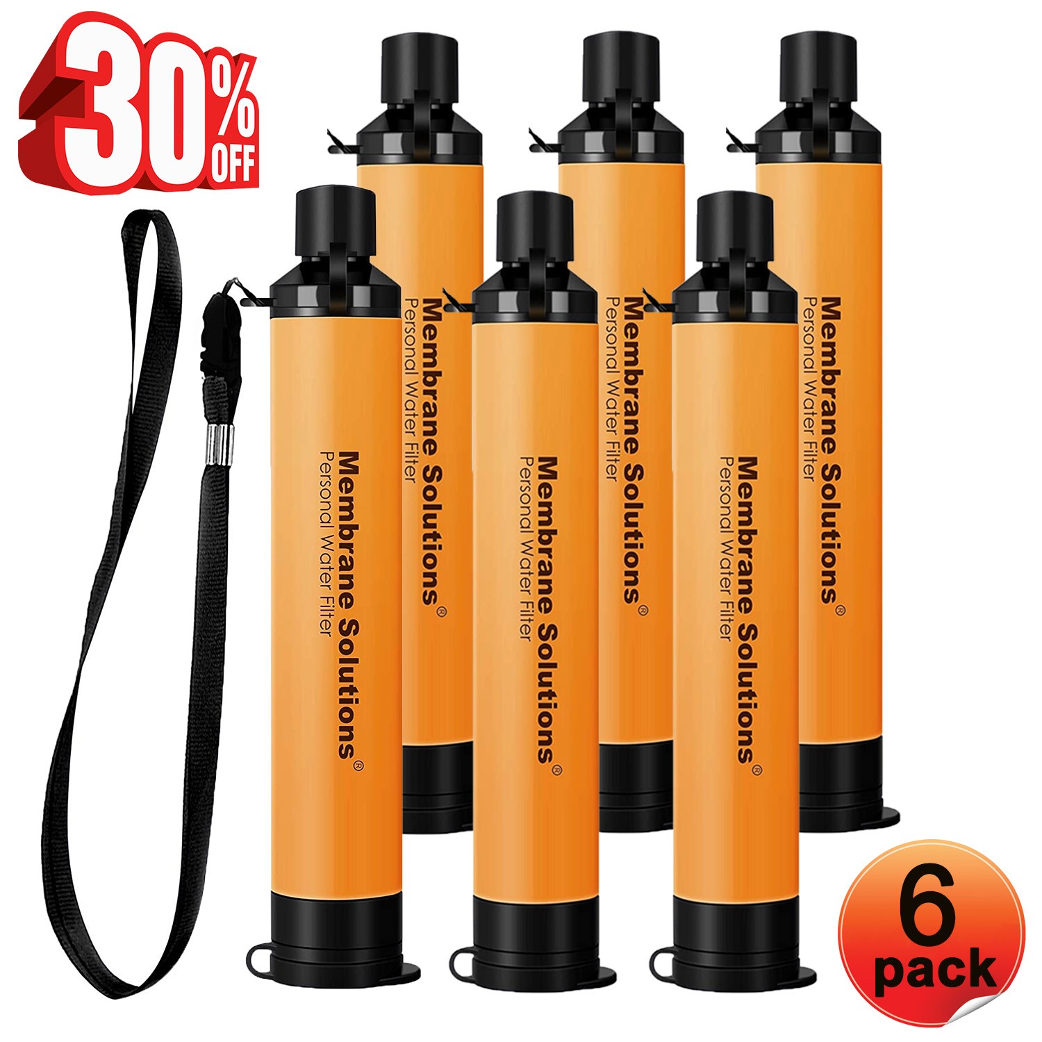 Personal Water Filter Straw Portable Water Purifier Survival for Hiking Camping