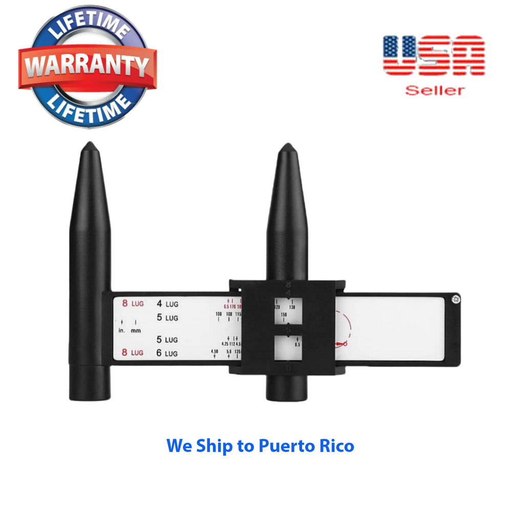 Wheel Bolt Pattern Gauge Tool 4 5 6 8 Lug Pattern Quick Measure Slide Hand Held☆