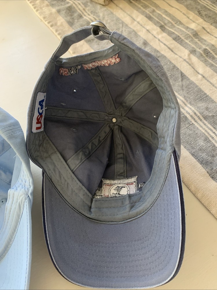 2 USGA 2010 and 2019 US Open Pebble Beach Golf Adjustable Strap Back Caps (2)