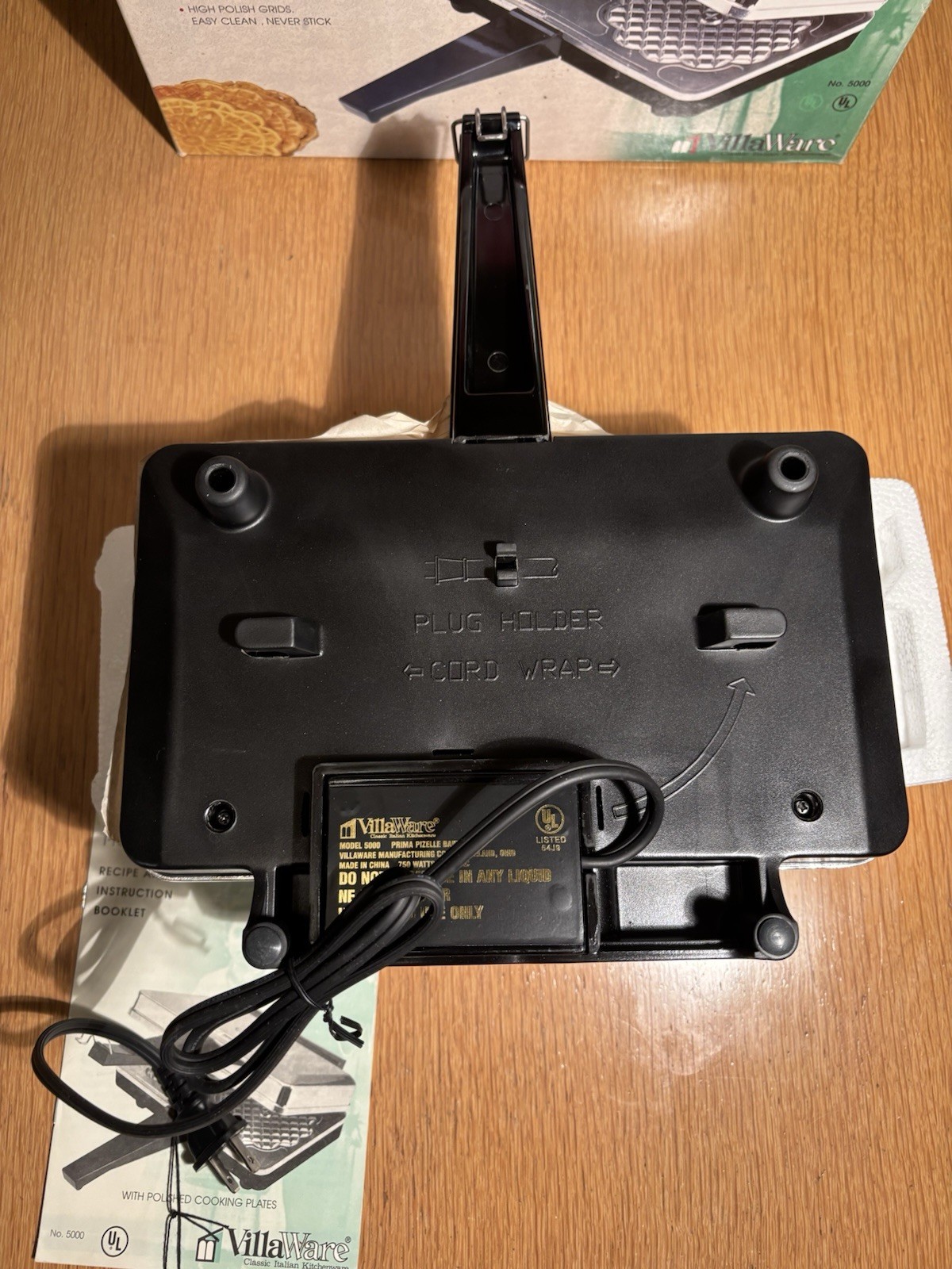 Villaware Prima 5000 Professional Pizzelle Maker - OPEN BOX/Brand New Italian