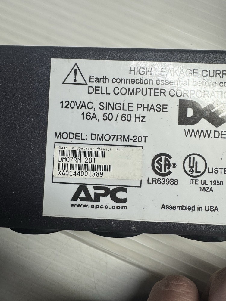 APC 043DRY Dell DMO7RM-20T PDU Power Distribution Unit