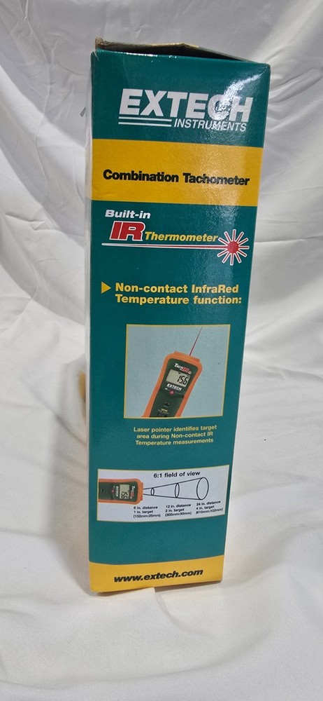 Extech RPM10: Tachometer & IR Thermometer New