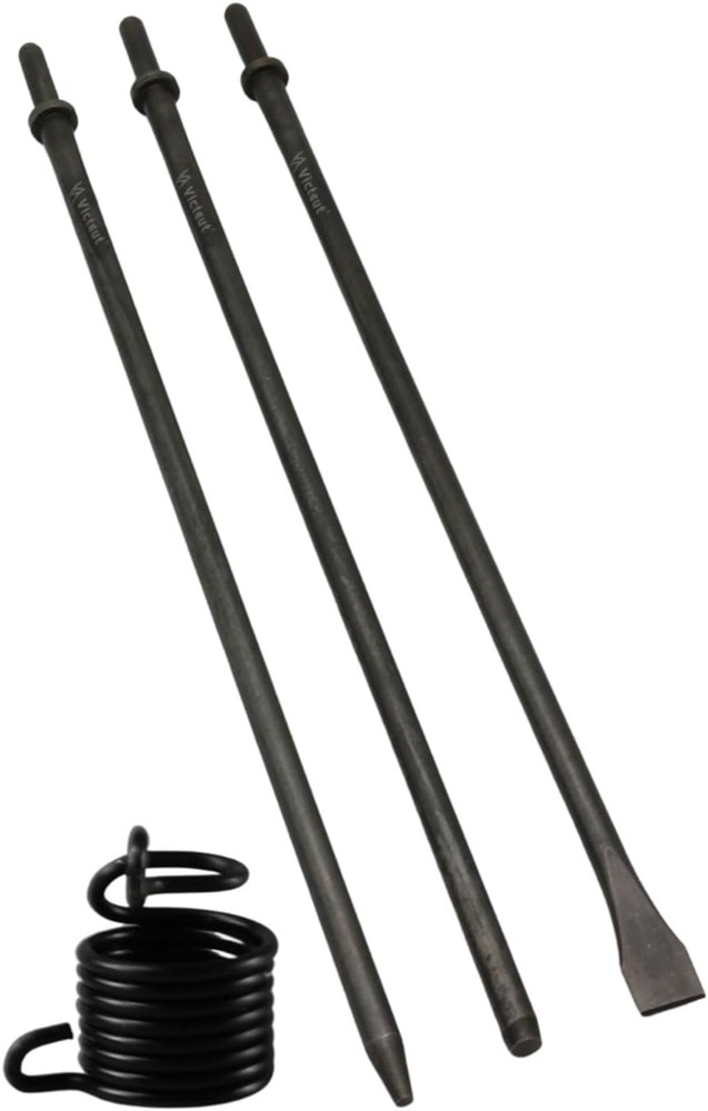 18'' Air Hammer Bits Set - 3 Rust-Resistant HRC60, 0.401" Shank
