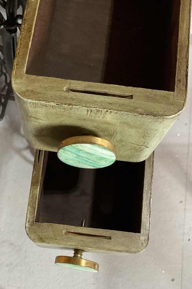 Antique Singer Sewing Machine Repurposed Into an Accent Table