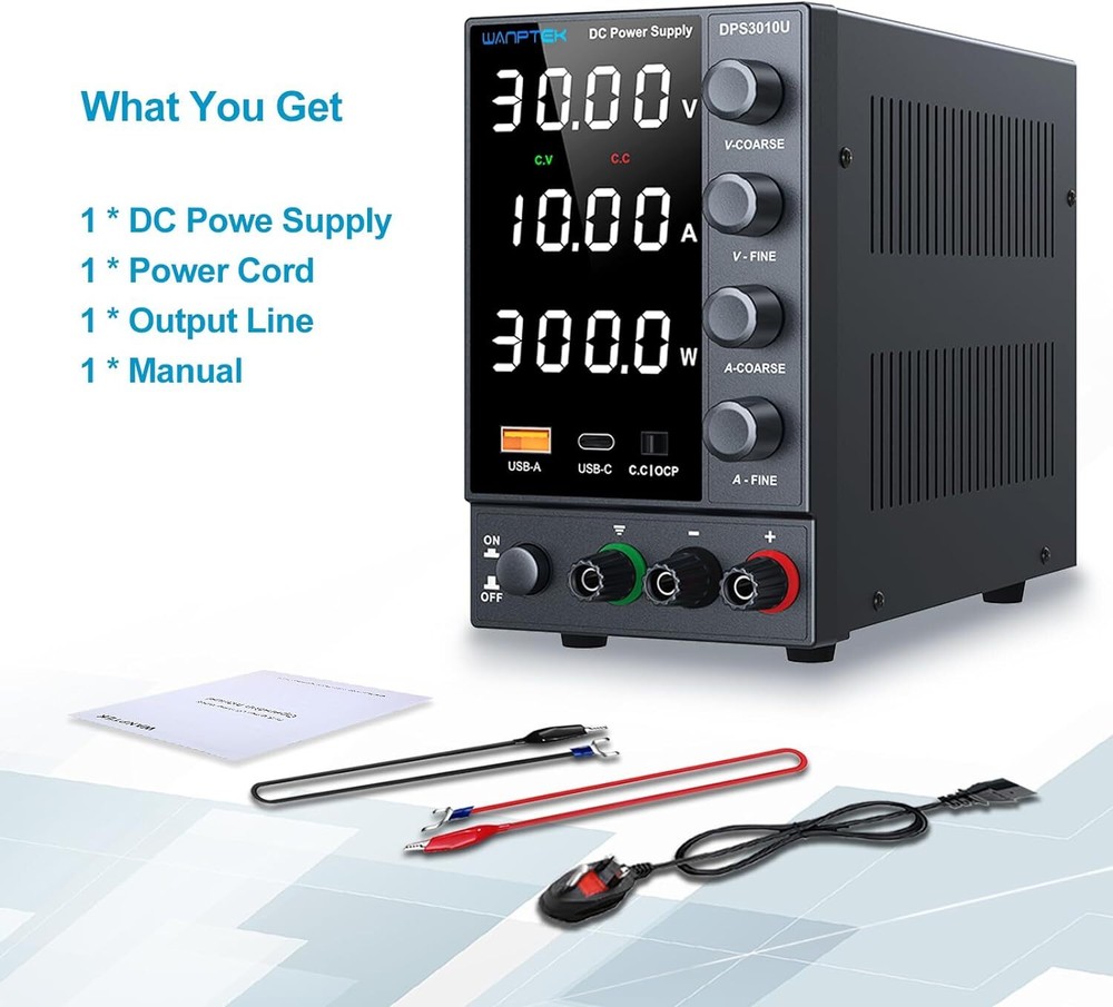 DPS3010U 0~30V 10A Adjustable DC Bench Power Supply Lab Variable DC Power Switch