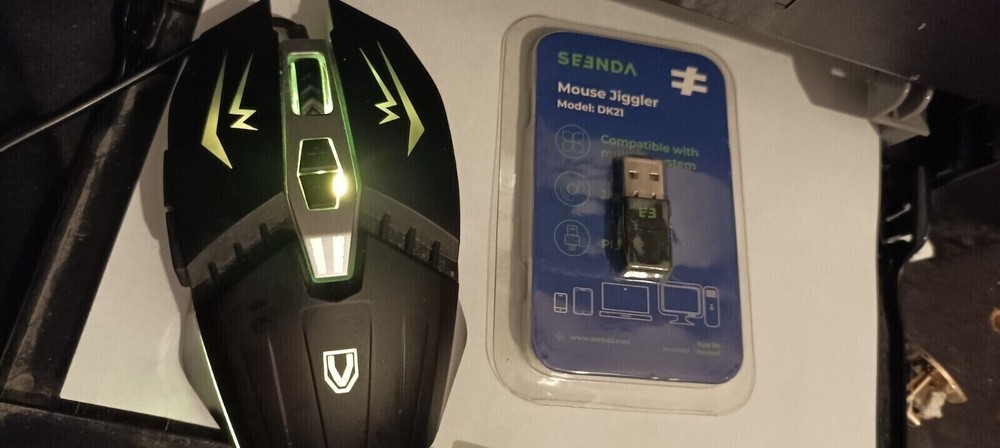 Computer 2pc Mouse Jiggler Mouse Simulator USB & Type C Discrete 2 in 1 plug