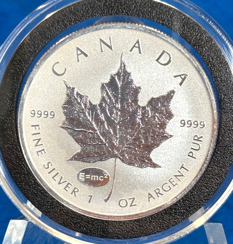 2015 Canada $5 Silver Maple Leaf 1 Oz. Reverse Proof E=MC2 Privy