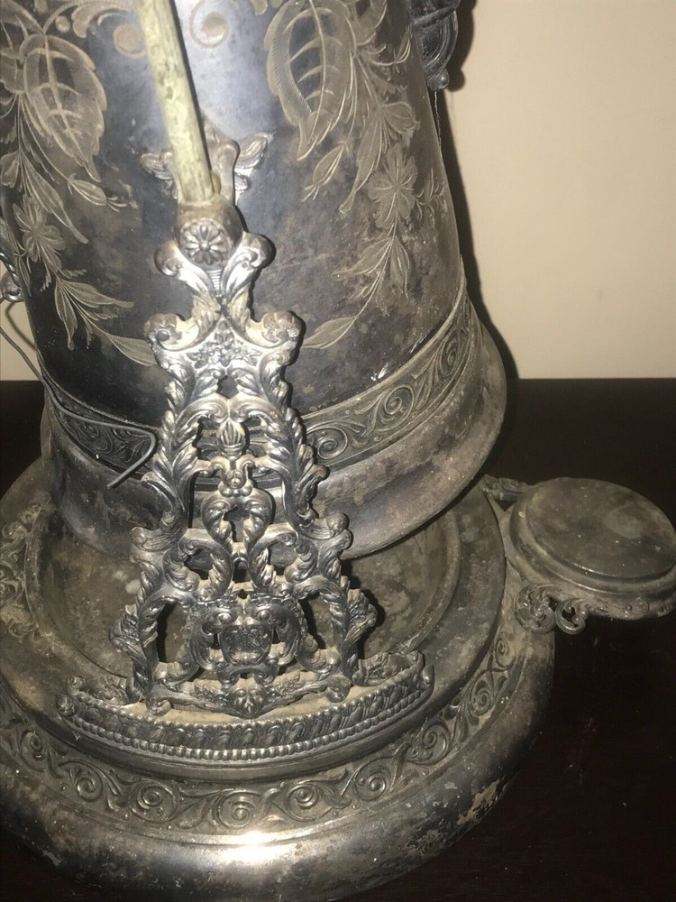 Antique Victorian Era Hartford Silver Plate Water Server