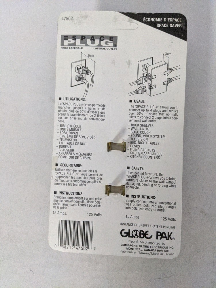 Globe Space Plug • 4 Lateral Outlets