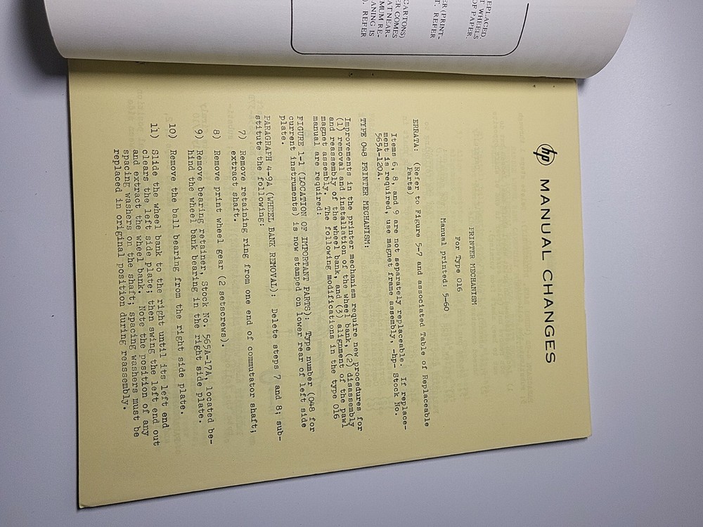 HP Printer Mechanism Type 016 ~ Servicing Manual ~ Printed 05/16