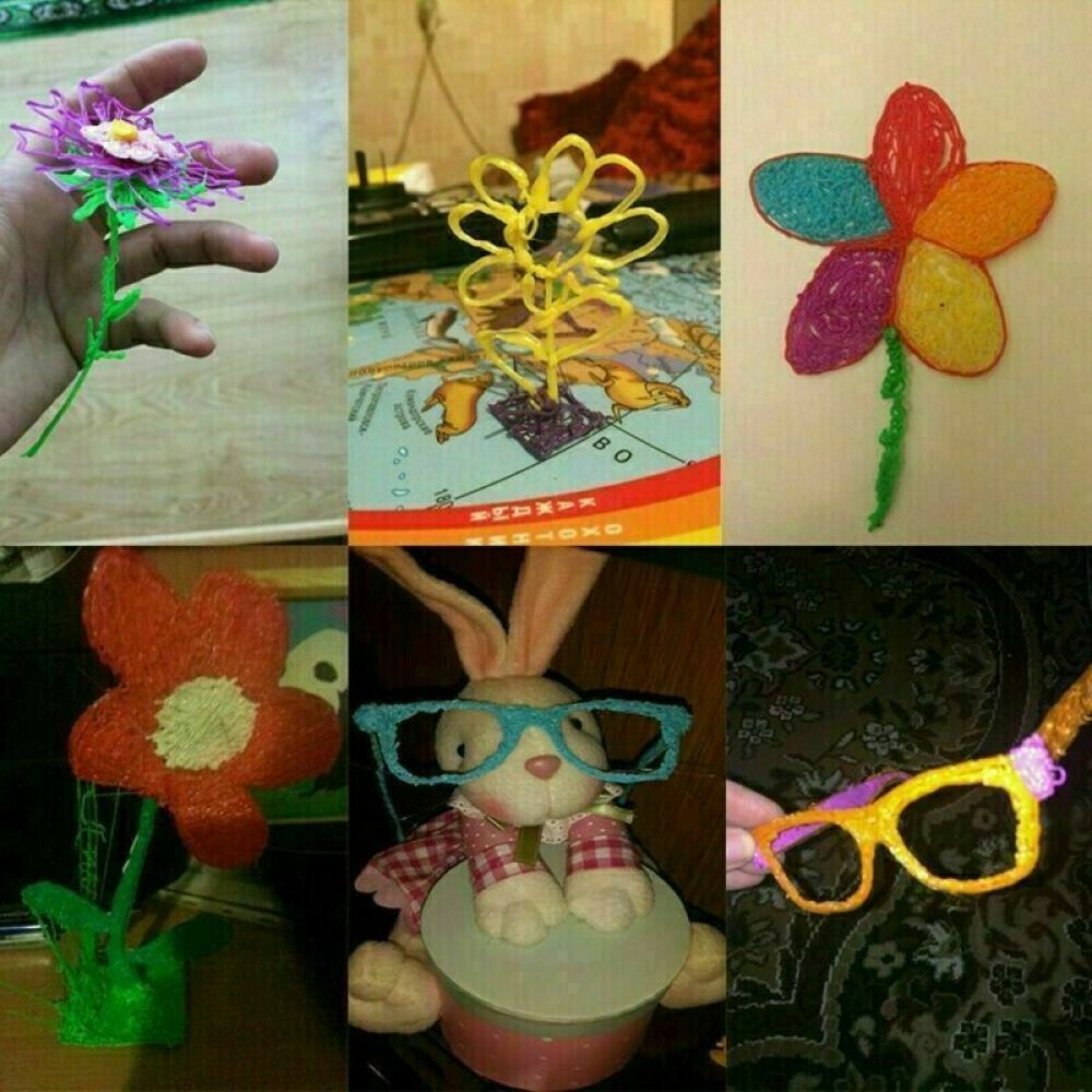 3D Printing Pen Set 3D Drawing Pen with Led Display 3 Color Filament Kid Gift*