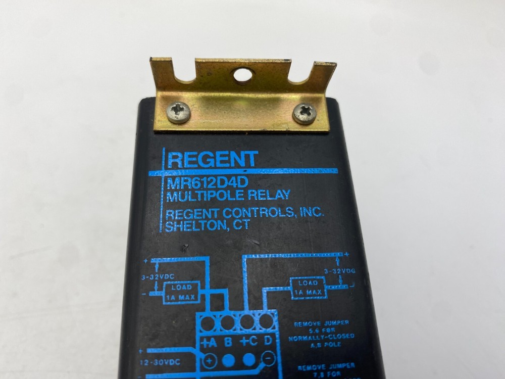 Regent Controls MR612D4D Solid State Multipole Relay Black 1 AMP 3-32VDC Used