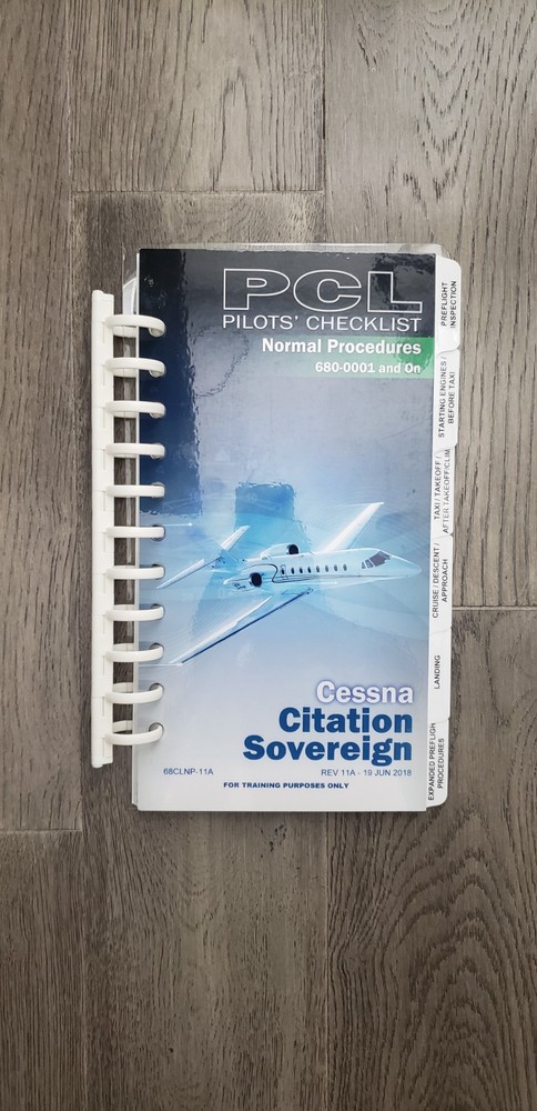 Citation Sovereign Pilot Training Manuals, Normal, Emergency/Abnormal Procedures