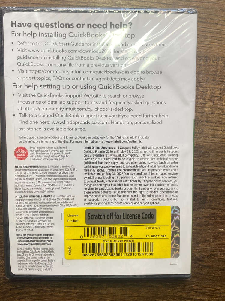 QuickBooks Desktop Premier 2020 WINDOWS Non-Subscription Accounting Software