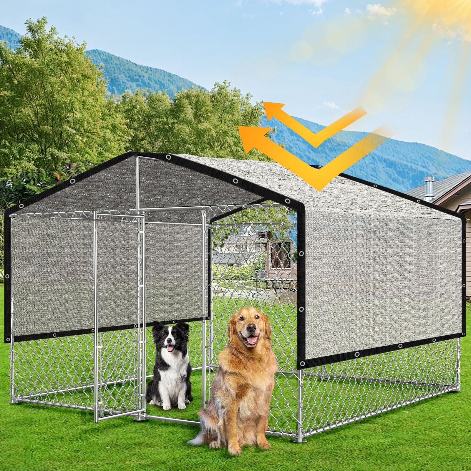 BXAEYIPOR Shade Cloth-80% Aluminum Sunblock Neting,Durable Mesh Tarp with Gromme