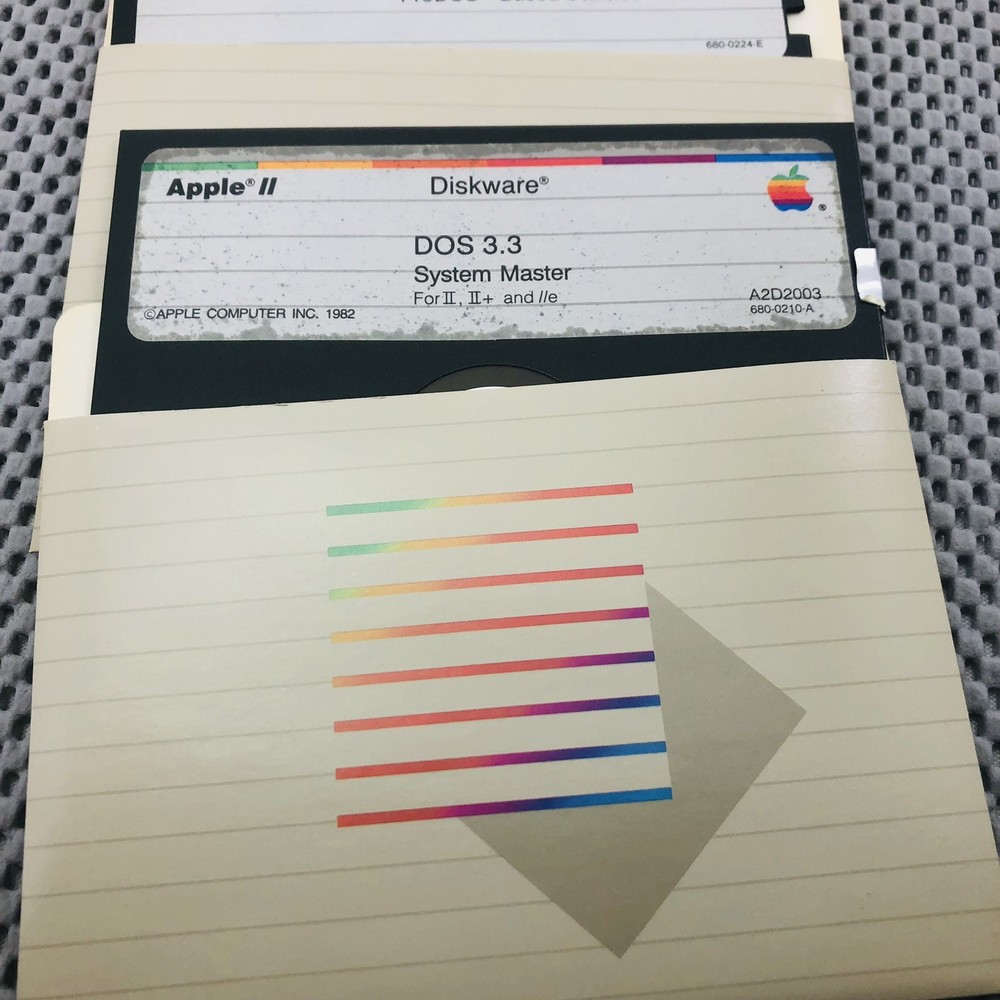 Vintage Apple II Software Diskware 1982 Dos 3.3 System Master - Pro DOS