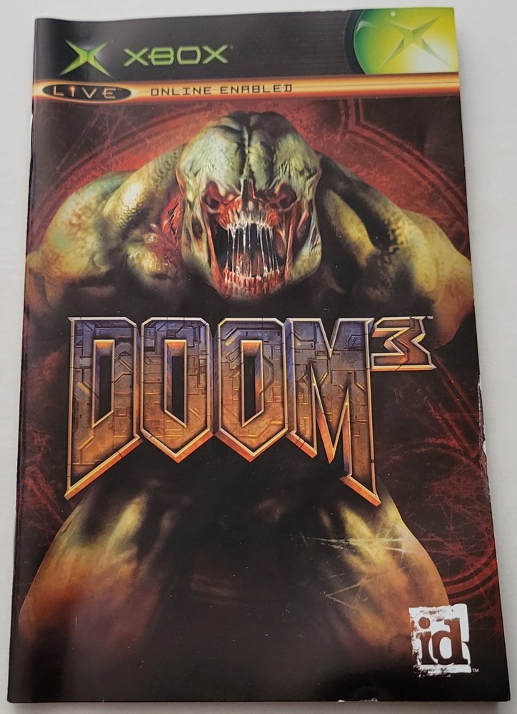 CASE & MANUAL ONLY - Doom 3 (Microsoft Xbox, 2005) Very Good Cond!