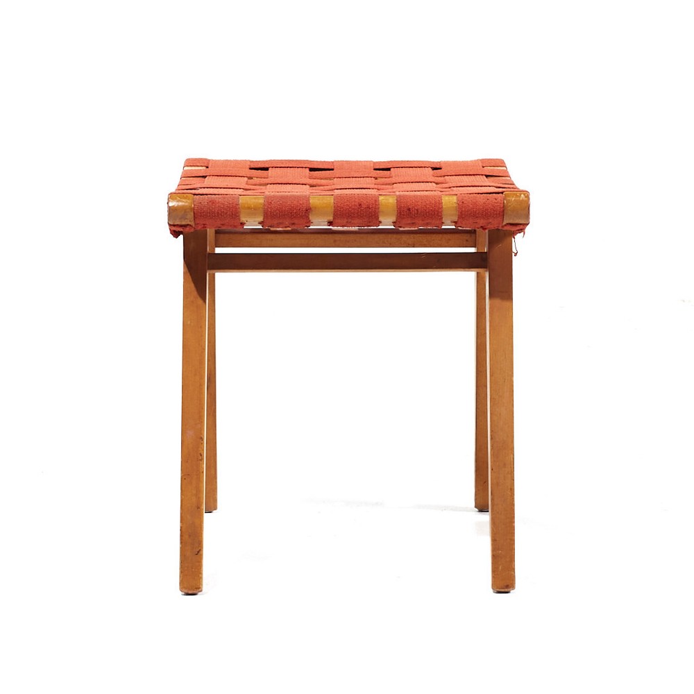 Jens Risom for Knoll Mid Century Strap Stool Ottoman