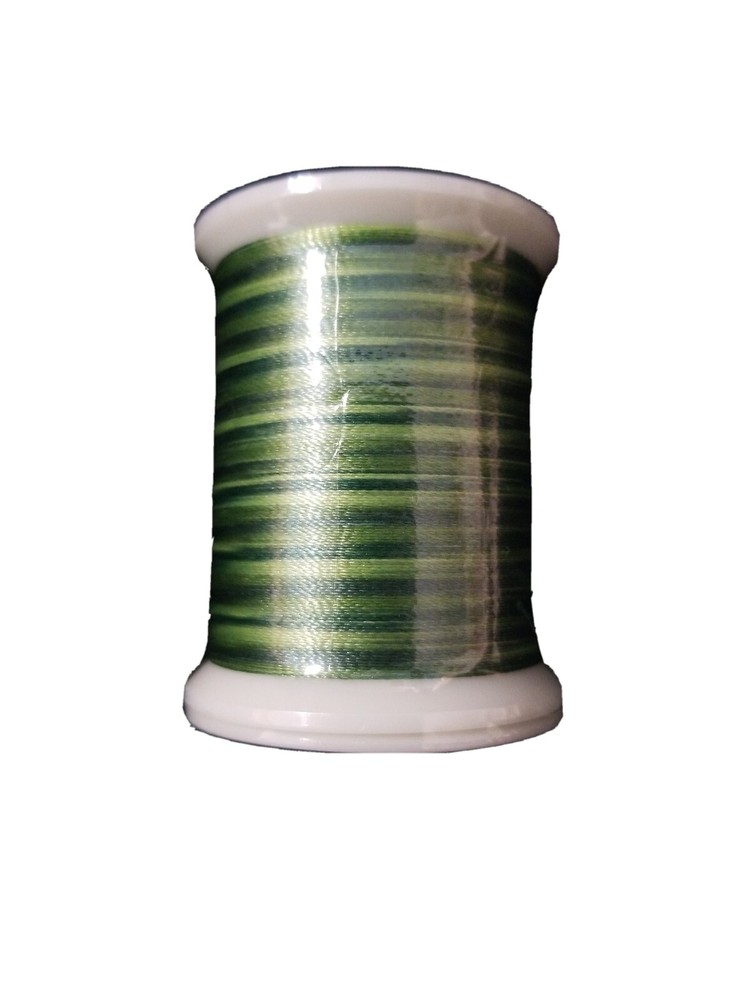 Fantastico multi-green polyester quilting and embroidery thread.  500 yd