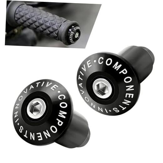 2PCS Motorcycle Handlebar End Plugs, Metal Rustproof Impact-Resistant