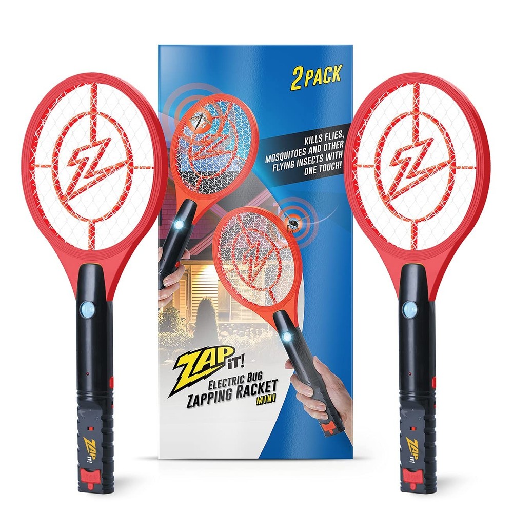 Zap It Fly Swatter Racket & Mosquito Zapper Racket - Rechargeable Bug Zapper ...