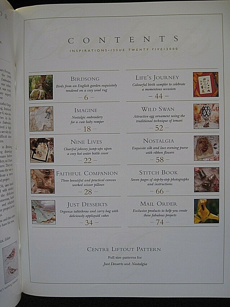 INSPIRATIONS - ISSUE NUMBER 25 - 2000 - FULL PATTERN SHEETS STILL ATTACHED