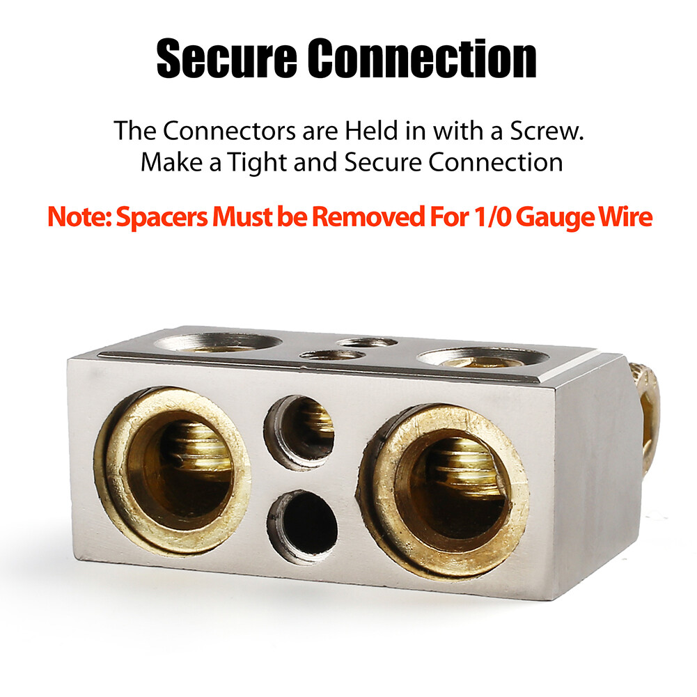 4/2/1 x Car Battery Terminal Clamp Post 1/0 2 4 8 GA AWG Gauge Positive Negative