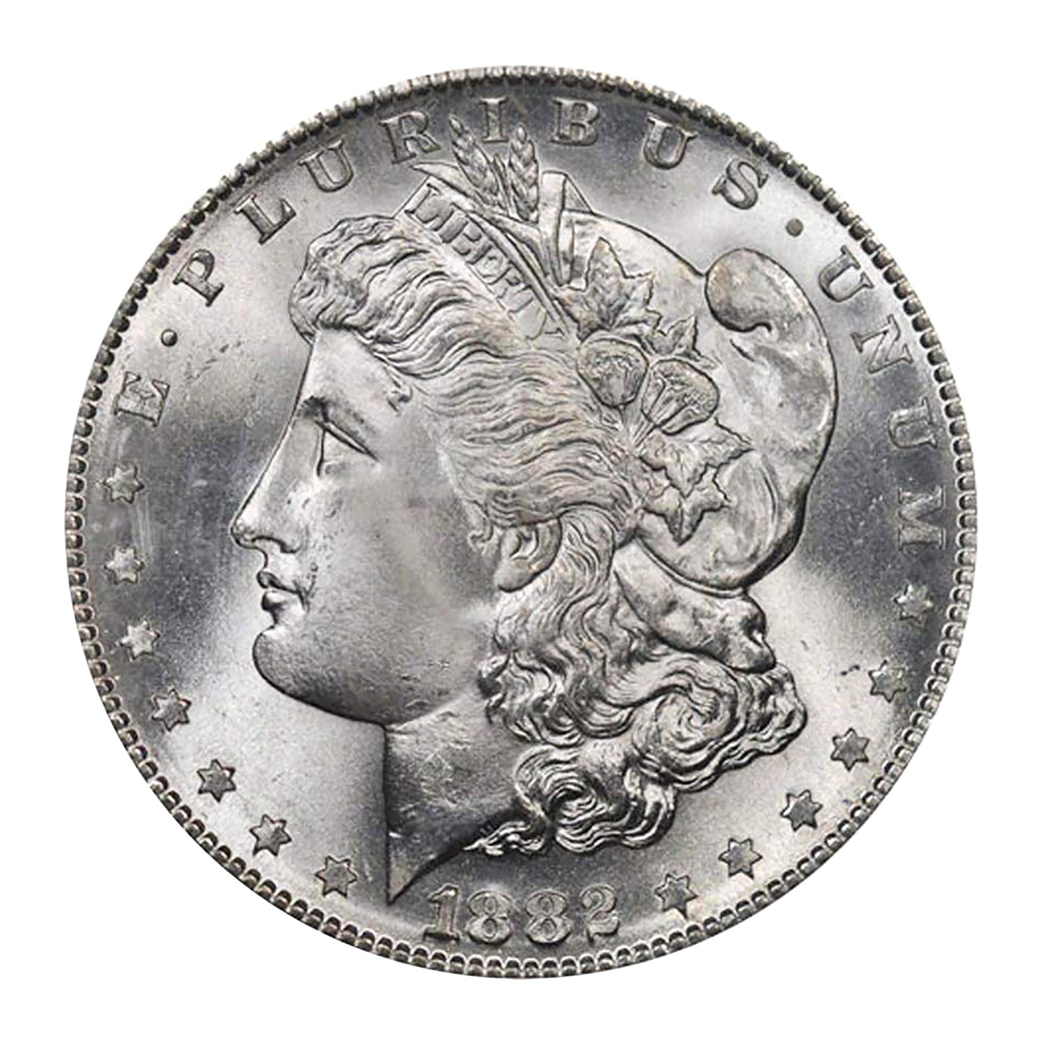 1882 S Morgan Silver Dollar $1 Brilliant Uncirculated BU 90% Silver