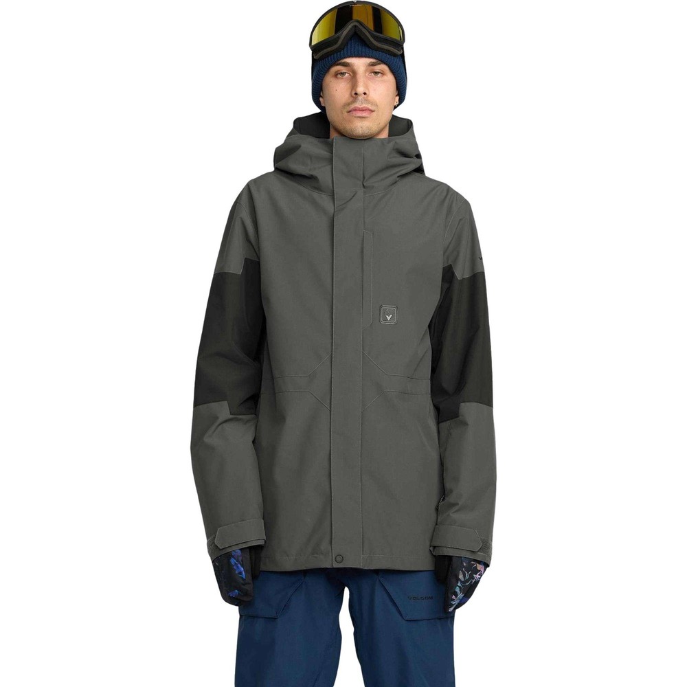 Volcom Primry Men's Winter Jacket, Dark Grey, Large