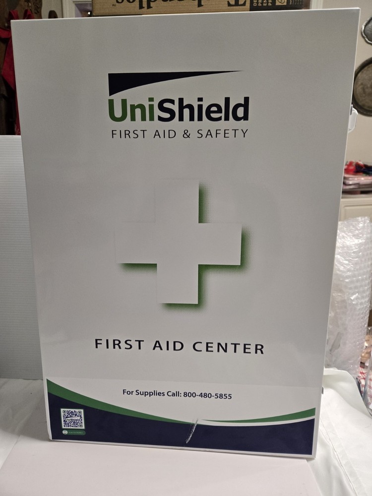 UniShield Class A 4-Shelf Cabinet, First Aid Center Wall Mounting .
