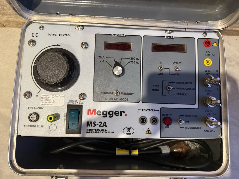 Megger MS-2A Circuit Breaker & Overload Relay Set